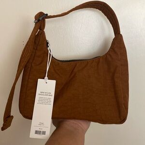 Baggu mini nylon shoulder bag in brown new with tags